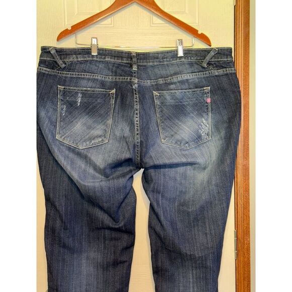 Vigoss The Boyfriend Rolled Up Skinny Distressed Jeans Size 24 - Picture 5 of 11